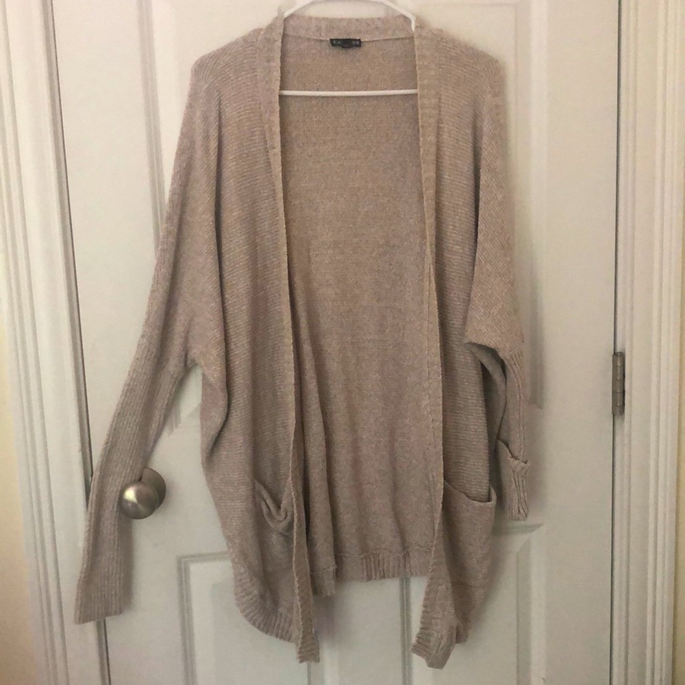 Express, beige and white cardigan. New condition